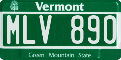 VT license plate MLV890