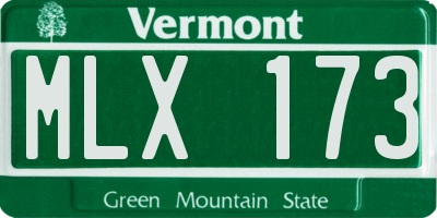 VT license plate MLX173