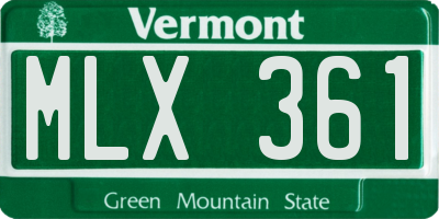 VT license plate MLX361