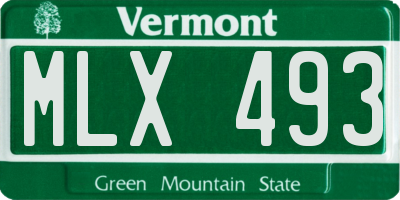 VT license plate MLX493