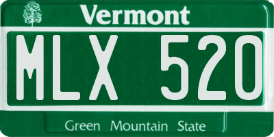 VT license plate MLX520