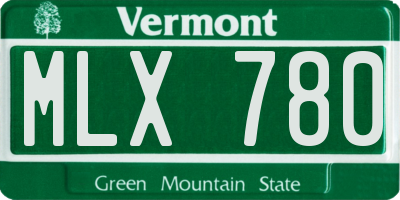 VT license plate MLX780