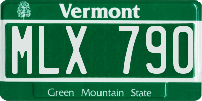 VT license plate MLX790