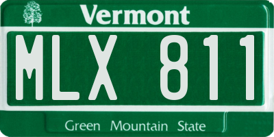VT license plate MLX811