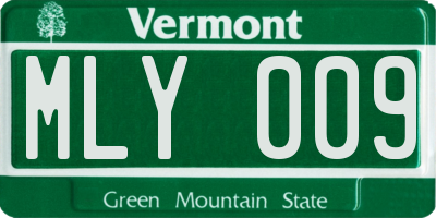 VT license plate MLY009
