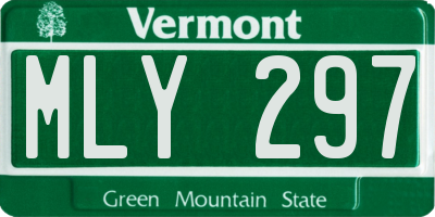 VT license plate MLY297
