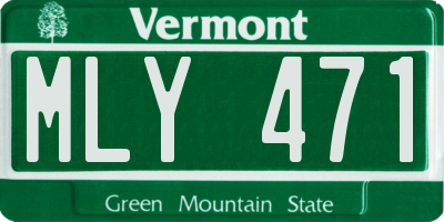 VT license plate MLY471