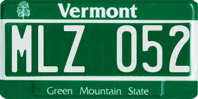 VT license plate MLZ052