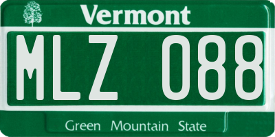 VT license plate MLZ088