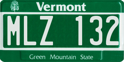 VT license plate MLZ132