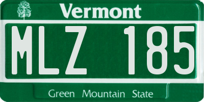 VT license plate MLZ185