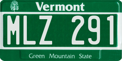 VT license plate MLZ291