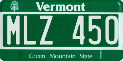 VT license plate MLZ450