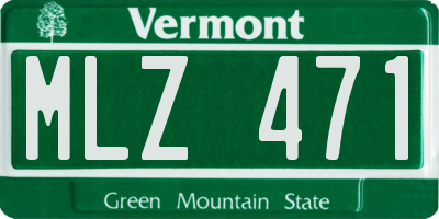VT license plate MLZ471