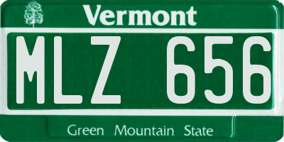 VT license plate MLZ656