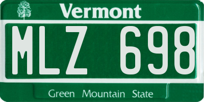 VT license plate MLZ698