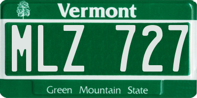 VT license plate MLZ727