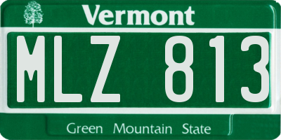 VT license plate MLZ813