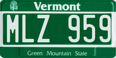 VT license plate MLZ959