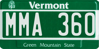 VT license plate MMA360