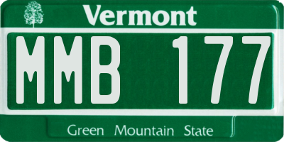 VT license plate MMB177