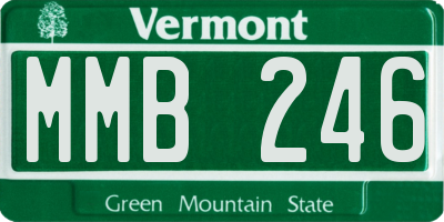 VT license plate MMB246