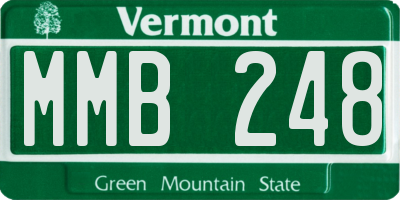 VT license plate MMB248