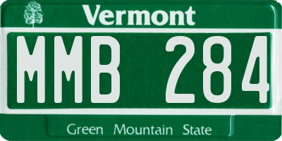 VT license plate MMB284