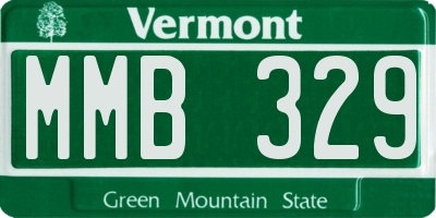 VT license plate MMB329