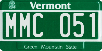 VT license plate MMC051