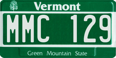 VT license plate MMC129
