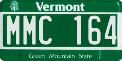 VT license plate MMC164