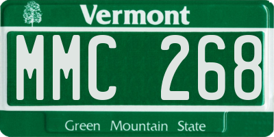 VT license plate MMC268