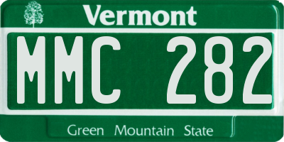 VT license plate MMC282