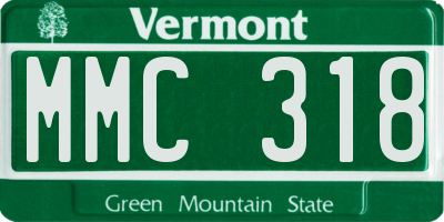VT license plate MMC318