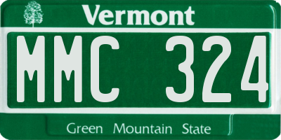 VT license plate MMC324