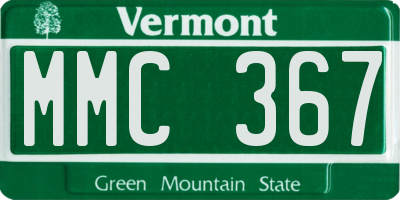 VT license plate MMC367