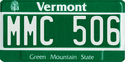 VT license plate MMC506