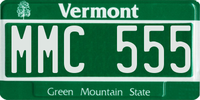 VT license plate MMC555