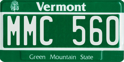VT license plate MMC560
