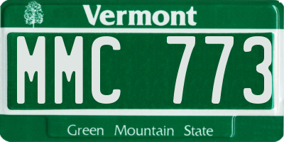 VT license plate MMC773
