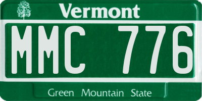 VT license plate MMC776