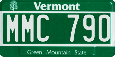 VT license plate MMC790