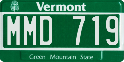 VT license plate MMD719