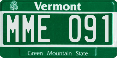 VT license plate MME091