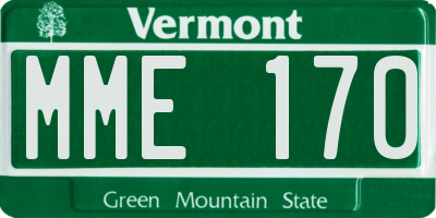 VT license plate MME170