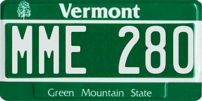 VT license plate MME280