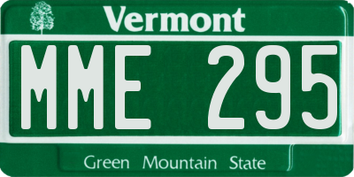 VT license plate MME295
