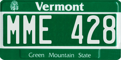 VT license plate MME428