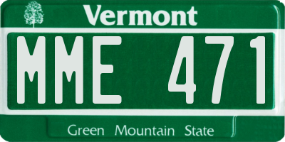VT license plate MME471